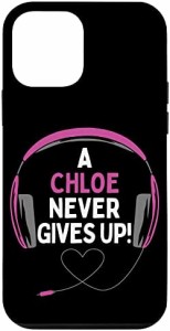 iPhone 12 mini ゲーム用引用句「A Chloe Never Gives Up」ヘッドセット パーソナライズ スマホケース