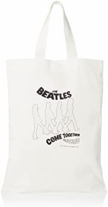 [ビートルズ] 布トートバッグ コットン生地 A4 ホワイト 白 ロゴ CDジャケット THE BEATLES ABBEY ROAD レディース メンズ Beatles(ザ・