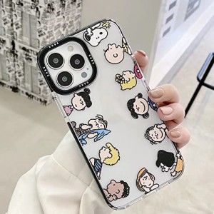 スヌーピー iPhone 14Pro 用 ケース Snoopy スマホケース iphone 用 ケース 薄型【透明】 ソフトTPU バンパー アイフォン ケース レンズ