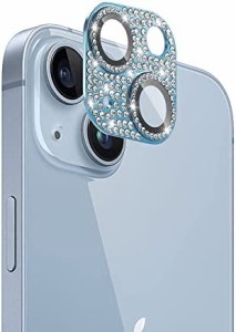 iPhone 14 / iPhone 14 Plus カメラ保護ガラスフィルム カメラレンズ保護カバー アルミニウム合金＋強化ガラス製 カメラカバー キズ防止 