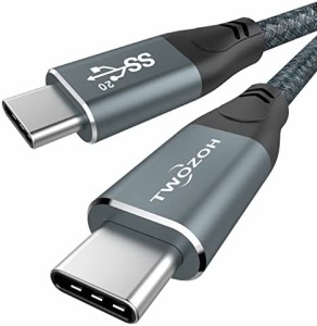 Twozoh USB C ケーブル 100W 2M, 20Gbps USB 3.2 Gen2 データ転送タイプCケーブル, Type C PD高速充電コード 4Kビデオ伝送 3840x2160 4K@