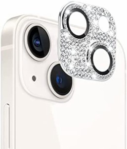 iPhone 14 / iPhone 14 Plus カメラフィルム レンズカバー カメラ保護 ラインストーン【アルミ合金縁取り+強化ガラス】 AnnTec iPhone 14