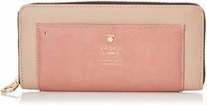 [モズ] 財布 レディース 長財布 大容量 ファスナー 軽量 合皮 バイカラー かわいい VASKA by ヴェスカ リグル・ファスナー長財布 VS-0061