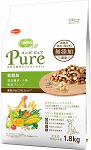 コンボ ピュア ドッグ 【無添加素材使用】 【国産】 【小分包装】 低脂肪 国産鶏肉・小魚・野菜ブレンド 1.8kg