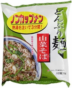 トーエー どんぶり麺・山菜そば 78g×6袋