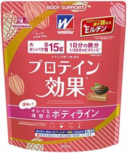 【】ウイダー プロテイン効果 ソイカカオ味 880g (約40回分) ソイプロテイン ボディメイク用プロテイン 1日分の鉄分 1/2日分のビタミンC 