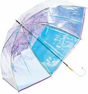 ワールドパーティー 【2023年】Wpc. ビニール傘 パイピング シャイニーアンブレラ shiny plastic umbrella 60cm ピンク 長傘 レディース 