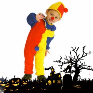 ピエロ 子供用ピエロ キッズ仮装 ハロウィーン 変装 子供用仮装 コスチューム ベビー用 着ぐるみ cos cos-k wsc-170724-289