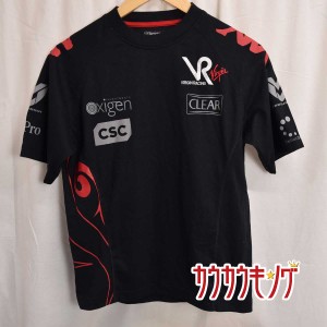 【中古】カッパ/Kappa コットン 半袖シャツ/Tシャツ ブラック サイズXS メンズ サッカー/フットサル