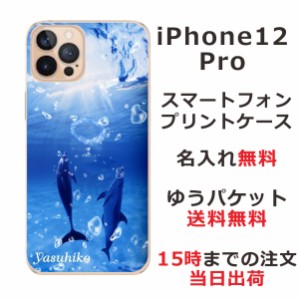 iPhone12pro  ケース アイフォン12プロ カバー らふら 名入れ ドルフィンリング