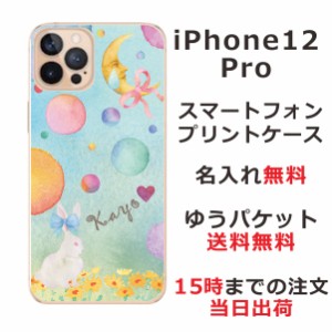 iPhone12pro  ケース アイフォン12プロ カバー らふら 名入れ ムーンライトラビット