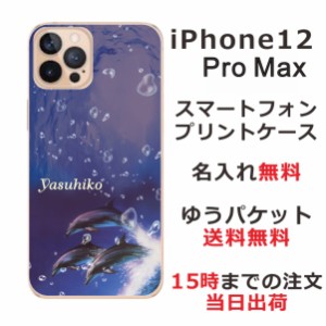 iPhone 12proMax  ケース アイフォン12プロマックス カバー らふら 名入れ ドルフィンジャンプ