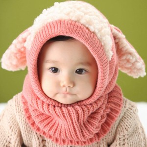 モコモコ キッズ ニット 羊 赤ちゃん ベビー ニット 帽 オシャレ 写真 映え プレゼント かわいい 乳児 幼児 子供 家族写真