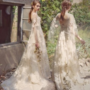 ウェディングドレス 大きいサイズ ウェディングドレス 白 二次会 花嫁 袖あり ショール袖 ロングドレス ロング丈 レース 刺繍の通販はau