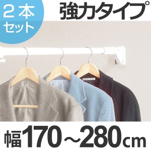 突っ張り棒　取付幅：170〜280cm　特大　ハイカム超極太ポール　超強力　2本セット （ 送料無料 つっぱり棒 突っ張りポール 伸縮棒 強力 