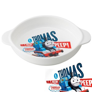 小皿　きかんしゃトーマス　深型　持ち手付き　子供用　キャラクター （ 食洗機対応 子供用食器 お皿 離乳食グッズ　食器　プラスチック