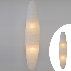 ペンダントライト　和紙　大型照明　揉み紙　N　2灯 （ 送料無料 照明 天井 和風照明 和モダン 照明器具 2灯ペンダント LED 電気 ペンダ
