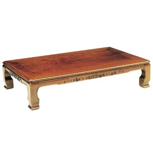 座卓　ローテーブル　木製　風月　幅180ｘ90cm （ 送料無料 ケヤキ 突板仕上げ 欅 日本製 テーブル 和風 ）