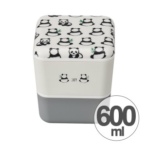 お弁当箱 2段 ZAPP スクエアネストランチ パンダ 600ml （ ランチボックス 食洗機対応 入れ子 二段 弁当箱 レンジ対応 キューブ型 和柄 