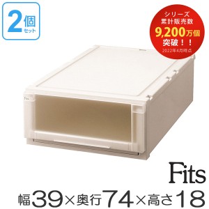 収納ケース　Fits　フィッツ　フィッツユニット ケース　L 3918　引き出し　プラスチック　2個セット （  フィッツケース 収納 収納ボッ