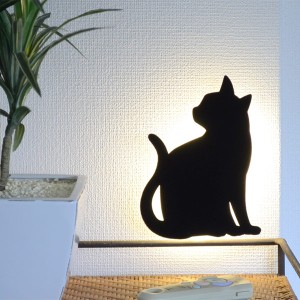 LEDライト　That’s Light！　CAT　WALL　LIGHT　ちら見 （ 足元灯 フットライト LED 猫 インテリアライト 足元灯 ねこ おしゃれ センサ