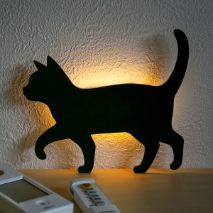 LEDライト Thats Light！ CAT WALL LIGHT おさんぽ （ 足元灯 LED 猫 フット ライト ウォールライト ねこ おしゃれ センサーライト 屋内 