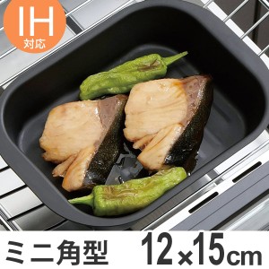 鉄製グリルパン　ランチーニ　ミニ角型　12×15cm　IH対応　蓋付　魚焼きグリル活用 （ ガス火対応 鉄鍋 小鍋 グリルトレー オーブン対応