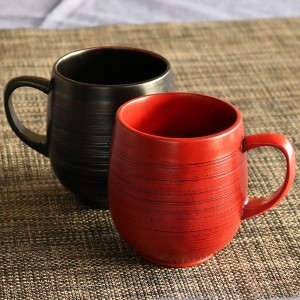 マグカップ 刷毛目 エッグカップ 220ml 木製 漆 ティーカップ 天然木 食器 （ コップ マグ カップ コーヒーカップ 木 漆塗り 木目 木製食