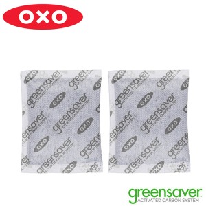 OXO　オクソー　グリーンセーバー　活性炭リフィル　2個セット （ 保存容器 活性炭フィルター リフィル2ピース 野菜保存 冷蔵庫 冷蔵保存