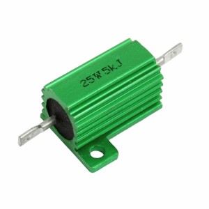 uxcell ハイフラ防止 巻線抵抗器 アルミ グリーン 定格電力25W 抵抗値5K Ohm 誤差5%