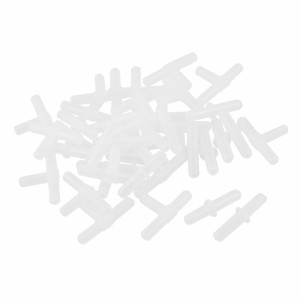 uxcell 三又分岐 水族館チューブ アクアリウムチューブ T形 ストレート形状 ホワイト プラスチック 20 セット