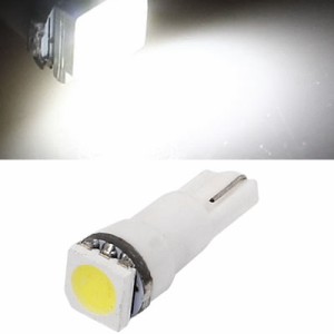 uxcell 自動車用インジケータ ダッシュボード サイド マーカーライトランプ 1W ホワイト T5 5050 SMD LED