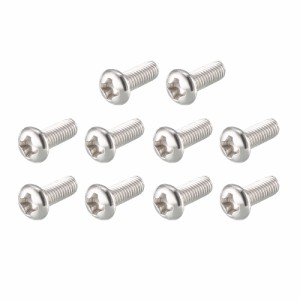 uxcell 円形パンヘッド・フィリップスネジ マシンフィリップスネジ M3x8mm ステンレス鋼 100個入り