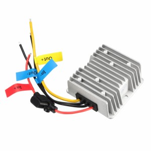 uxcell 電源コンバーター DC 24V(15V~40V) -DC 12V 20A レギュレータ 防水 トランス