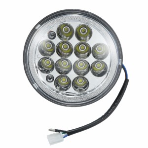 uxcell オートバイヘッドライト 円形 プラスチック製 シェル12 ホワイト LED オートバイ バイク ヘッドライト DC 12V