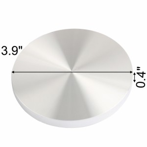 uxcell アルミディスク 家庭 お茶 テーブル ガラス トップ サークル ディスク アダプタ 99mm 直径 シルバートーン