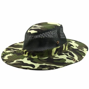 uxcell　カウボーイハット　日よけ帽　帽子　紫外線対策　アウトドア　#2　カモフラージュ　メッシュキャップ　ウエスタンハット　野外活