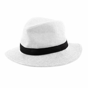 uxcell　カウボーイハット　日よけ帽　帽子　紫外線対策　アウトドア　ホワイト　ウエスタンハット　ストロー編み　ワイドブリム　ビーチ