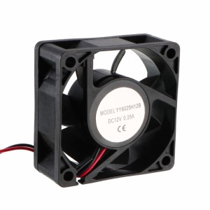 uxcell 冷却ファン DC 12V 0.25A 60mm x 60mm x 25mm 金属 プラスチック PC冷却ファン 1個入り