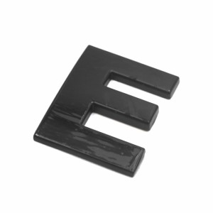 uxcell カーステッカー ブラック 金属製 E 文字の形状 アルファベット ステッカー エンブレム バッジ デカール 自動車用