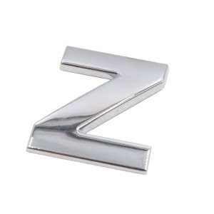 uxcell カーステッカー 銀色調 金属製 Z 文字の形状 アルファベット ステッカー エンブレム バッジ デカール 自動車用