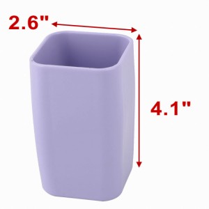 uxcell プラスチック?浴室の歯ブラシ 歯磨き粉ホルダー 歯クリーニングマグカップ 300 ml 紫の