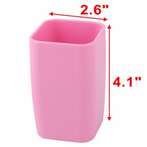 uxcell プラスチック?浴室の歯ブラシ 歯磨き粉ホルダー 歯クリーニングマグカップ 300 ml ピンク