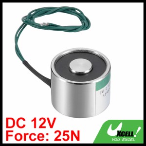 uxcell ラウンドソレノイド電磁石 吸盤ディスクソレノイド リフト保持 電磁石 DC12V 25N 20mm x 15mm