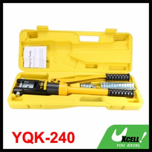 uxcell 油圧圧着工具 油圧ワイヤクリンパ 12トン 油圧バッテリーケーブル圧着工具 YQK-240