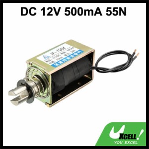 uxcell DCソレノイド電磁石 DC 12V 500mA 55N 10mmストローク ゲーム機 DCミニチュア電磁石 1個入り