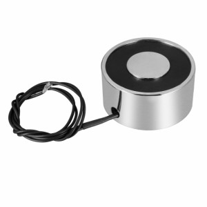 uxcell　保持用電磁石　ラウンドソレノイド電磁石　40mm　x　20mm　DC　24V　25KG　吸盤ソレノイド　1個入り