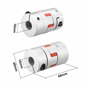 uxcell フレキシブルシャフトカプラー アルミニウム合金製 シルバートーン ステッパーカプラーCNC3Dプリンターコネクター 耐摩耗性 高硬