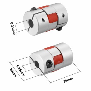 uxcell フレキシブルシャフトカプラー アルミニウム合金製 シルバートーン ステッパーカプラーCNC3Dプリンターコネクター 耐摩耗性 高硬