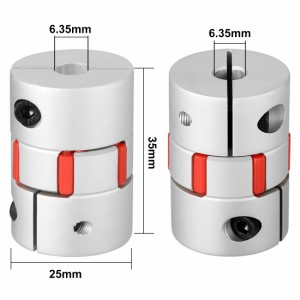 uxcell フレキシブルシャフトカプラー アルミニウム合金製 シルバートーン ステッパーカプラーCNC3Dプリンターコネクター 耐摩耗性 高硬